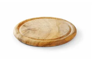 Deska do serwowania z drewna oliwnego, fi.260x25mm Hendi 505397