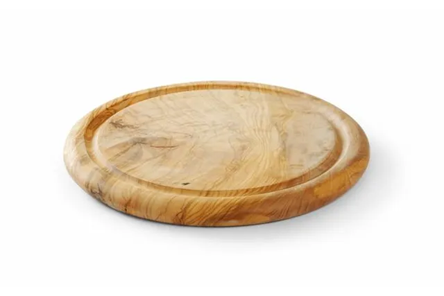 Deska do serwowania z drewna oliwnego, fi.260x25mm Hendi 505397 Deska do serwowania z drewna oliwnego, fi.260x25mm Hendi 505397