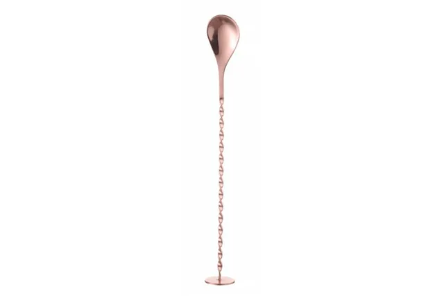 Łyżka barmańska z muddlerem, Bar up, miedziany, 280x35mm Hendi 596579 Łyżka barmańska z muddlerem, Bar up, miedziany, 280x35mm Hendi 596579