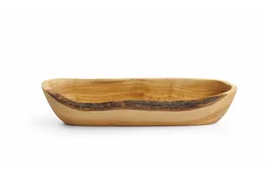 Miska podłużna z drewna oliwnego, 300x95x60mm Hendi 505342