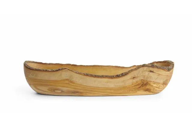 Miska podłużna z drewna oliwnego, 400x90x80mm Hendi 505359 Miska podłużna z drewna oliwnego, 400x90x80mm Hendi 505359