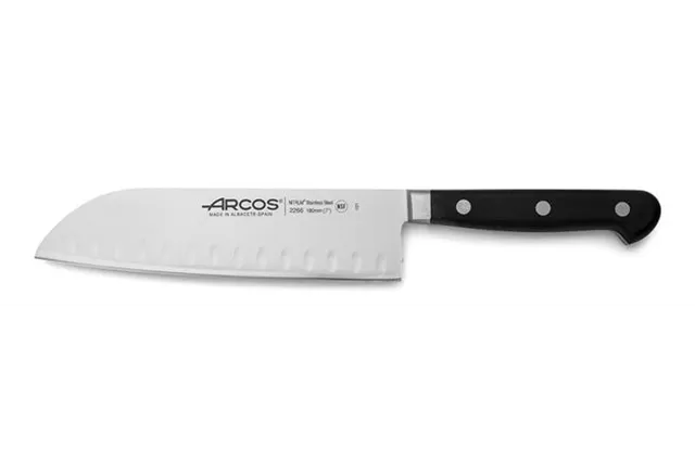 Nóż Santoku ze szlifem kulowym, seria ÓPERA, Arcos, czarny, 303mm Hendi 226600