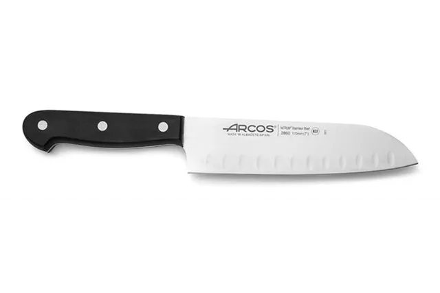 Nóż Santoku ze szlifem kulowym, seria UNIVERSAL, Arcos, czarny, 290mm Hendi 286004 Nóż Santoku ze szlifem kulowym, seria UNIVERSAL, Arcos, czarny, 290mm Hendi 286004