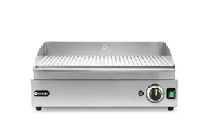 Płyta grillowa żebrowana, Kitchen Line, ryflowana, 220-240V/3500W, 697x474x241mm Hendi 154953