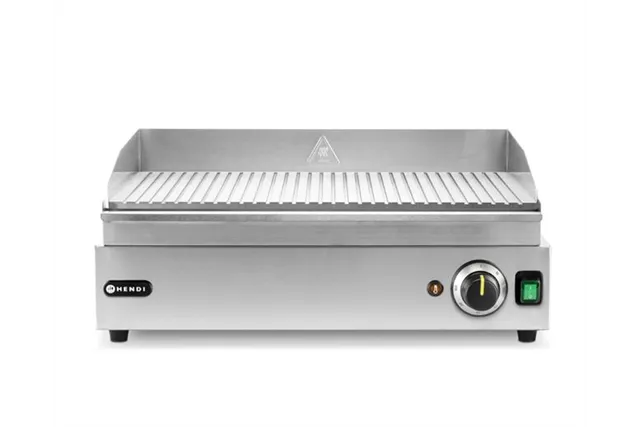 Płyta grillowa żebrowana, Kitchen Line, ryflowana, 220-240V/3500W, 697x474x241mm Hendi 154953 Płyta grillowa żebrowana, Kitchen Line, ryflowana, 220-240V/3500W, 697x474x241mm Hendi 154953
