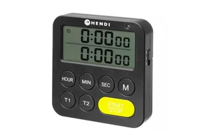 Timer dwuzakresowy, czarny, 82x20x86mm Hendi 582046