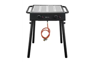 Xantos Black Grill gazowy, czarny, 9,5kW, 770x710x870mm Hendi 148631