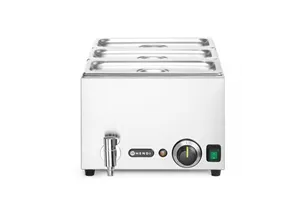 Zestaw: Bemar HENDI Ranger z kranem spustowym + 3x GN 1/3 z pokrywką , GN 1/1, 230V/1000W, 604x332x242mm Hendi 238868
