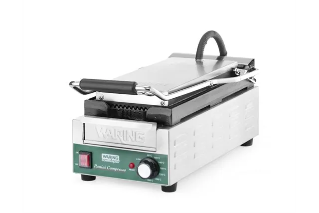 Grill kontaktowy Panini Compresso Slimline, Waring, 220-240V/1800W, 317x596x260mm Hendi WPG200E Grill kontaktowy Panini Compresso Slimline, Waring, 220-240V/1800W, 317x596x260mm Hendi WPG200E