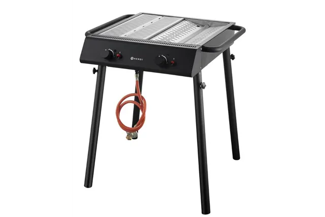 Xantos Black Grill gazowy, czarny, 9,5kW, 770x710x870mm Hendi 148631