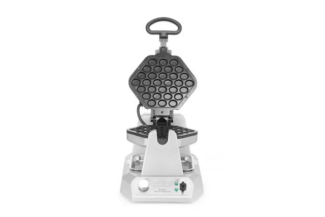 Gofrownica obrotowa do gofrów Bubble Waffle, z wyjmowanymi płytami, Waring, 220-240V/1200W, 267x432x216mm Hendi WBW300XCE Gofrownica obrotowa do gofrów Bubble Waffle, z wyjmowanymi płytami, Waring, 220-240V/1200W, 267x432x216mm Hendi WBW300XCE