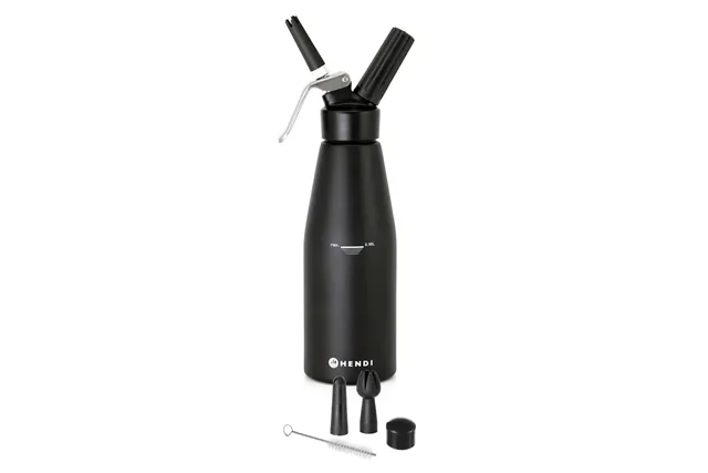 Syfon do bitej śmietany, Kitchen Line, 0,95L, czarny, ø95x320mm Hendi 588598 Syfon do bitej śmietany, Kitchen Line, 0,95L, czarny, ø95x320mm Hendi 588598