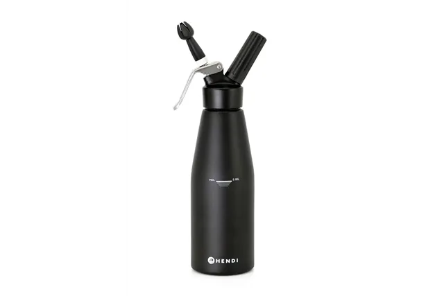 Syfon do bitej śmietany, Kitchen Line, 0,95L, czarny, ø95x320mm Hendi 588598 Syfon do bitej śmietany, Kitchen Line, 0,95L, czarny, ø95x320mm Hendi 588598