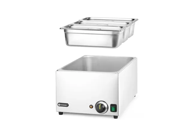 Zestaw: Bemar HENDI RANGER + 3x GN 1/3 z pokrywką, GN 1/1, 230V/1000W, 590x332x242mm Hendi 238967 Zestaw: Bemar HENDI RANGER + 3x GN 1/3 z pokrywką, GN 1/1, 230V/1000W, 590x332x242mm Hendi 238967
