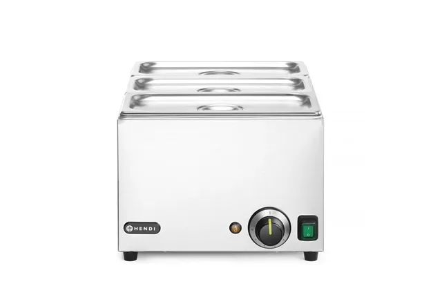 Zestaw: Bemar HENDI RANGER + 3x GN 1/3 z pokrywką, GN 1/1, 230V/1000W, 590x332x242mm Hendi 238967 Zestaw: Bemar HENDI RANGER + 3x GN 1/3 z pokrywką, GN 1/1, 230V/1000W, 590x332x242mm Hendi 238967