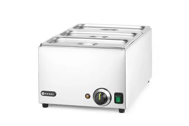 Zestaw: Bemar HENDI RANGER + 3x GN 1/3 z pokrywką, GN 1/1, 230V/1000W, 590x332x242mm Hendi 238967 Zestaw: Bemar HENDI RANGER + 3x GN 1/3 z pokrywką, GN 1/1, 230V/1000W, 590x332x242mm Hendi 238967