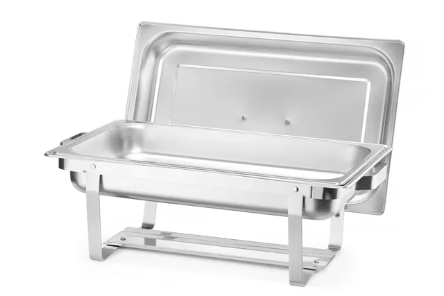 Zestaw podgrzewaczy GN 1/1 na pastę 7,5L – stal nierdzewna, 4 sztuki Hendi 238837