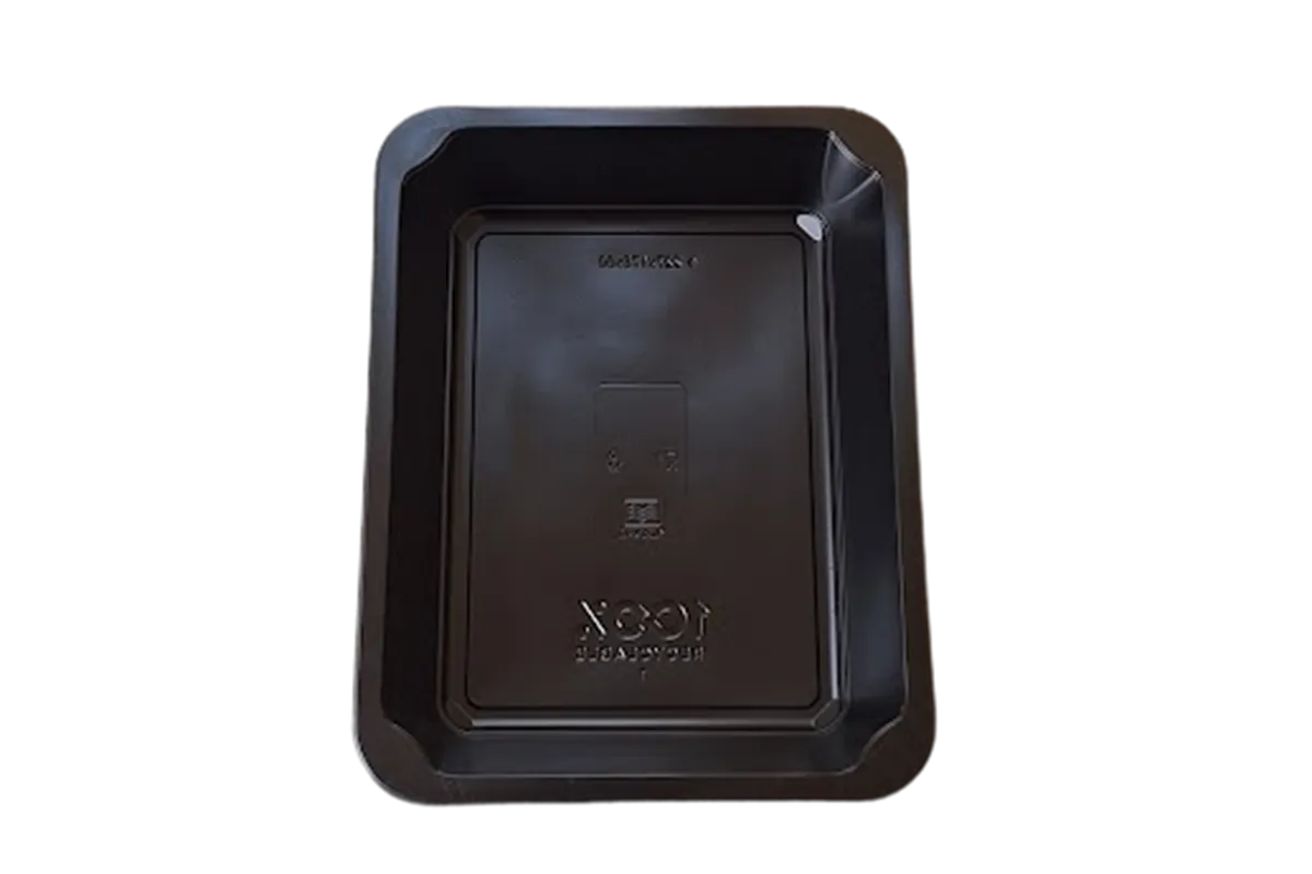 Pojemniki cateringowe do zgrzewu, czarne jednokomorowe (bez przegród) 227x178x50mm 400szt G117313