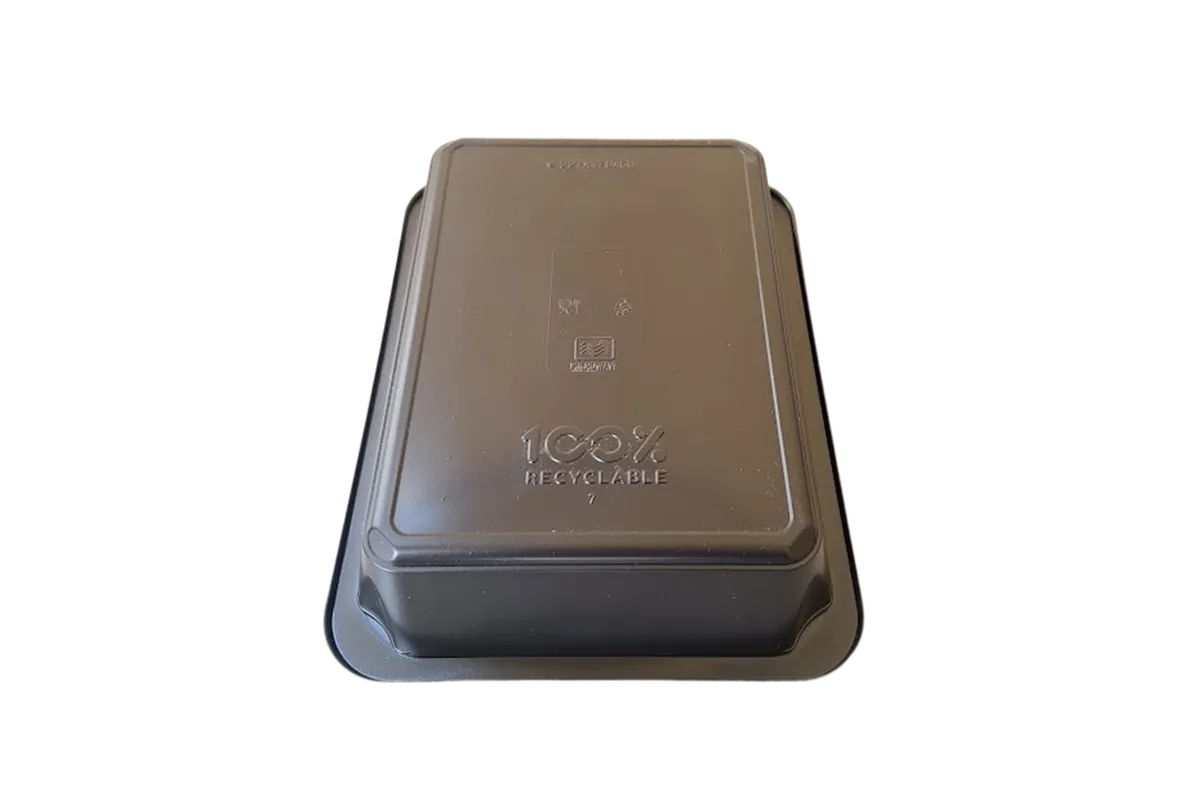 Pojemniki cateringowe do zgrzewu, czarne jednokomorowe (bez przegród) 227x178x50mm 400szt G117313