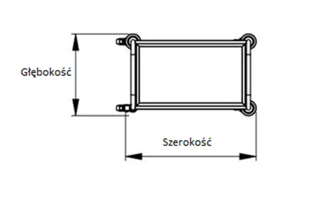 Wózek kelnerski trzypółkowy 800x500x950 mm Stalgast 982035080