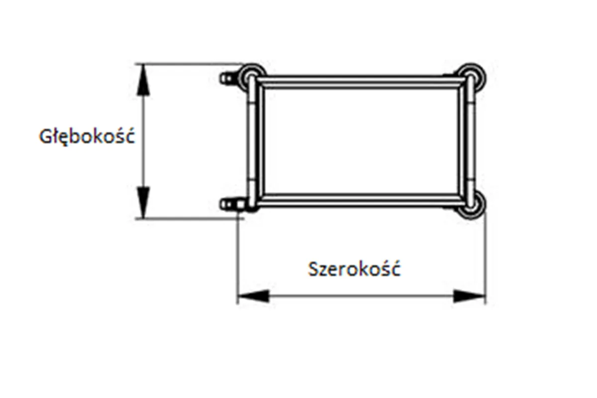 Wózek kelnerski trzypółkowy 900x500x950 mm Stalgast 982035090
