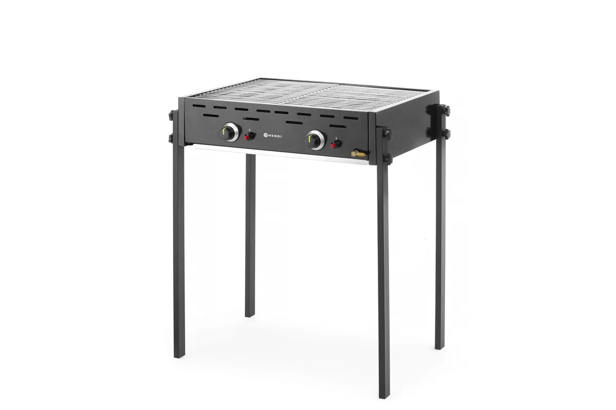 Roast-Master Pro Black Grill gazowy, czarny, 11,6kW, 790x560x900mm Hendi 148822