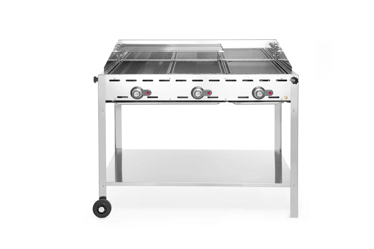 Grill Green Fire 3-palnikowy, Profi Line, 17,4kW, 1078x612x825mm Hendi 149591