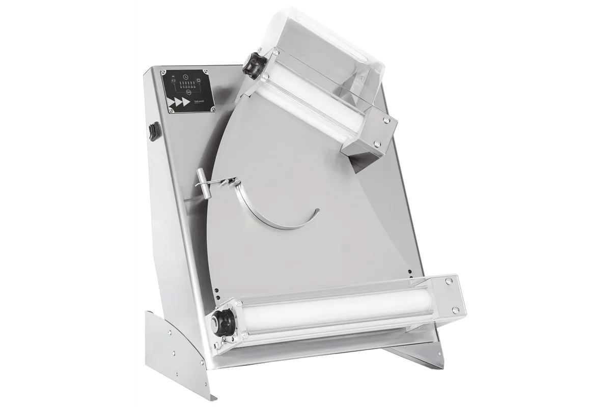 Wałkownica do pizzy Prismafood 400 z 2 parami wałków waga porcji ciasta 0,21-0,70kg 230V/250W 585x435x790mm Prismafood 1D010028