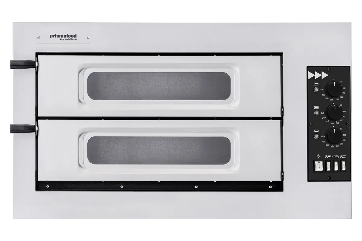 Piec do pizzy Basic 2/50 Vetro, 2 komory, 400V/6000W, 915x621x527mm Prismafood 1F010036
