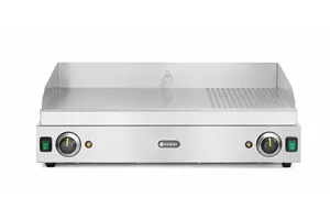 Płyta grillowa w ⅓ żebrowana, Profi Line, 2/3 gładka, 1/3 ryflowana, 230V/3500W, 697x474x241mm Hendi 203163
