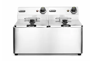 Frytownica 2×8l, Kitchen Line, 16L, 230V/7000W, 542x430x351mm Hendi 205839