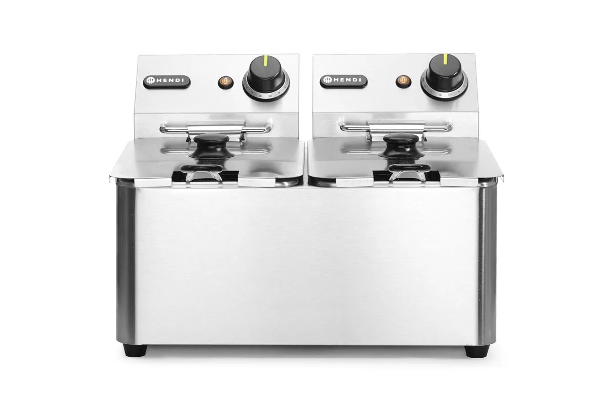 Frytownica 2×4l, Kitchen Line, 8L, 230V/6000W, 470x380x315mm Hendi 205846