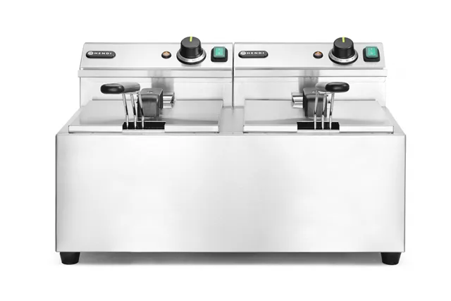 Frytownica manualna , 2x8l, Profi Line, 16L, 230V/7000W, 605x460x369mm Hendi 207307