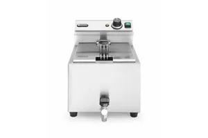 Frytownica manualna z kranem spustowym, 8l, Profi Line, 8L, jasnoszary, 230V/3500W, 305x515x354mm Hendi 209202