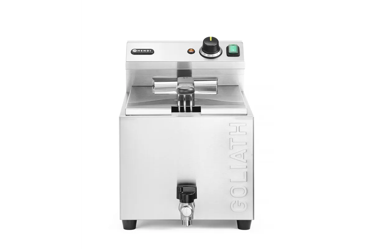 Frytownica XL z kranem spustowym HENDI GOLIATH, 10L, 400V/10200W, 300x585x392mm Hendi 209431