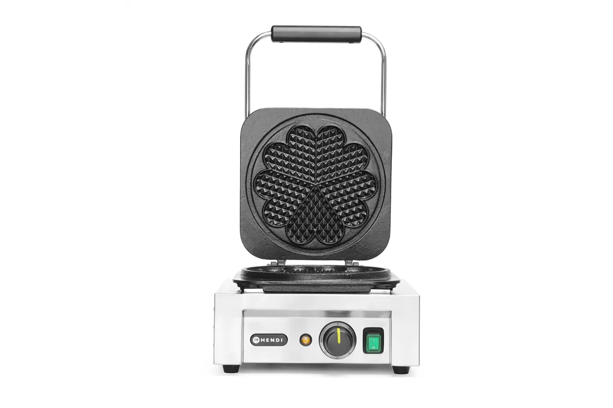 Gofrownica – serca, 230V/2200W, 330x543x251mm Hendi 212134