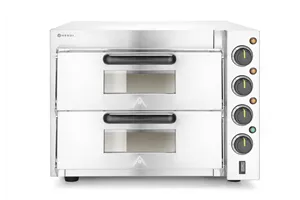 Piecyk do pizzy 2-komorowy 3000 W, srebrny, 230V/3000W, 580x560x435mm Hendi 220283