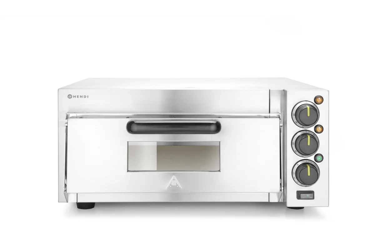 Piecyk do pizzy 1-komorowy 2000 W, srebrny, 230V/2000W, 580x560x275mm Hendi 220290
