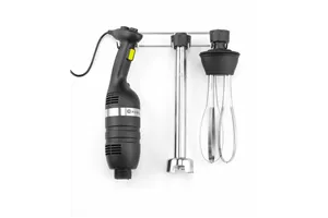 Zestaw: Mikser ręczny 350 ze zmienną prędkością + rózga + wieszak, Kitchen Line, czarny, 230V/350W, 110x324x816mm Hendi 222393