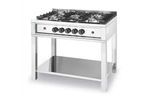 Kuchnia gazowa 5-palnikowa na podstawie otwartej, Kitchen Line, 14,3kW, 900x640x910mm Hendi 225806