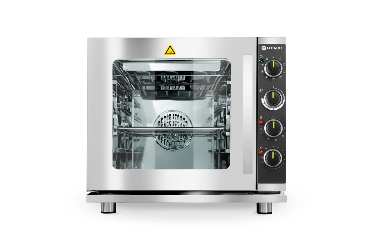 Piec konwekcyjno-parowy multifunkcyjny 4xGN 2/3 – elektryczny, jasnoszary, 230V/3000W, 625x585x590mm Hendi 225929