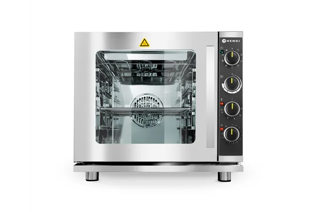 Piec konwekcyjno-parowy multifunkcyjny 4xGN 2/3 – elektryczny, jasnoszary, 230V/3000W, 625x585x590mm Hendi 225929