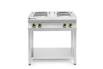 Kuchnia elektryczna 4-płytowa na podstawie otwartej, Kitchen Line, 400V/10400W, 800x700x900mm Hendi 226223