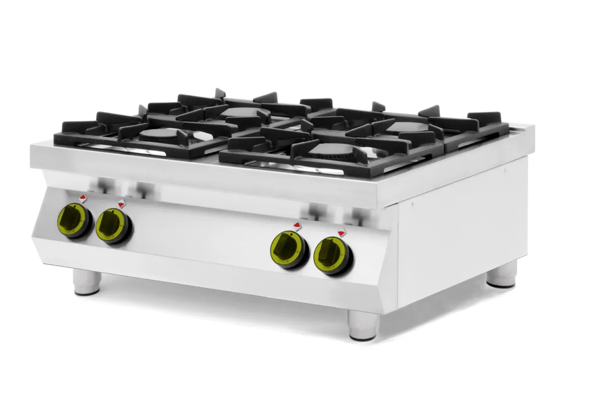 Kuchnia gazowa 4-palnikowa stołowa, Kitchen Line, 19kW, 800x700x310mm Hendi 227381