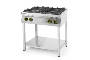 Kuchnia gazowa 4-palnikowa na podstawie otwartej, Kitchen Line, 19kW, 800x700x900mm Hendi 227589