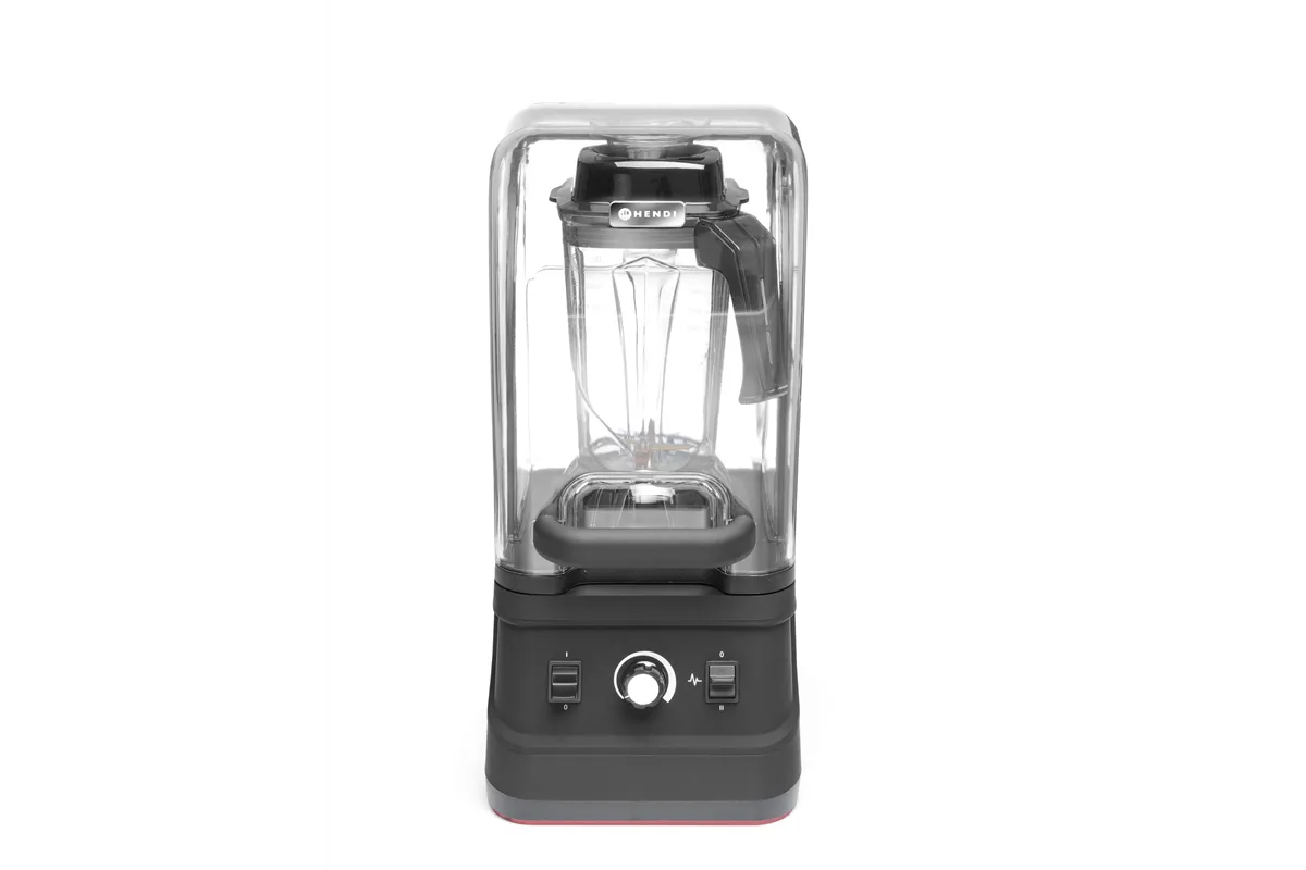 Blender barmański z obudową wyciszającą, 2,5L, czarny, 220-240V/1680W, 250x300x540mm Hendi 230688
