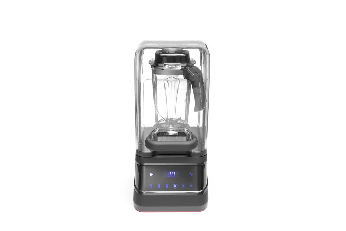 Blender barmański elektroniczny z obudową wyciszającą, 2,5L, czarny, 220-240V/1680W, 250x300x546mm Hendi 230695