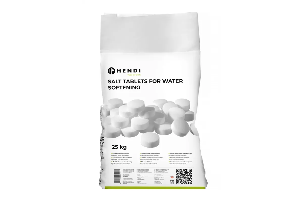 Tabletki solne do zmiękczania wody, 25 kg Hendi 231265