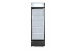 Lodówka barowa z podświetlanym panelem, 1-drzwiowa, 254L, czarny, 220-240V/250W, 578x605x1980mm Arktic 233788