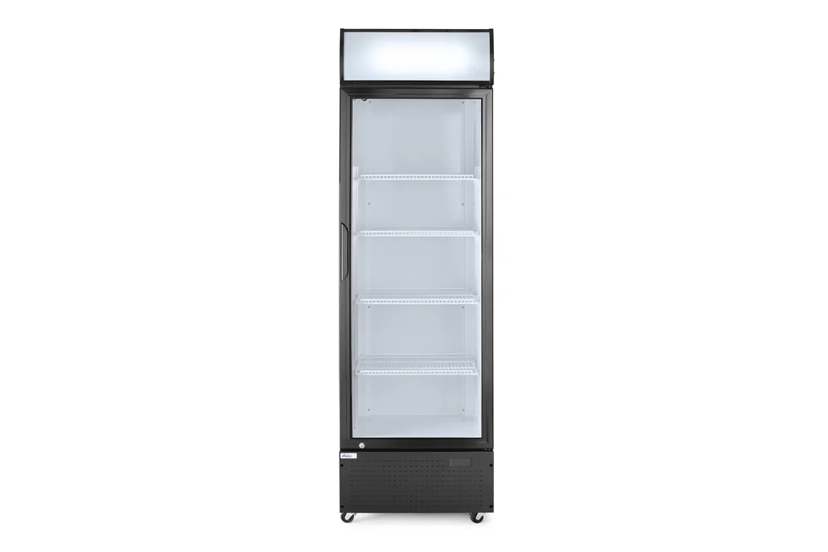 Lodówka barowa z podświetlanym panelem, 1-drzwiowa, 254L, czarny, 220-240V/250W, 578x605x1980mm Arktic 233788